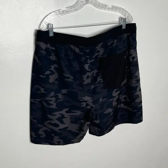 Vuori Mens Kore Camo Shorts XXL Black Pockets Activewear Comfort Casual - Picture 6 of 9